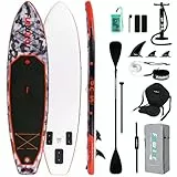 FunWater 330CM Stand Up Paddling Board Aufblasbar – Komplettset mit Paddel, Rucksack, Handyhülle, 3 Flossen, Pumpe, Sitz & Schultergurt – SUP Board für Anfänger & Fortgeschrittene