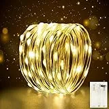FFZZKJ Lichterkette Batterie für Weihnachten Innen mit Timer mit Batterie für Weihnachten, Weihnachtsdeko, Hochzeit, 3M, Warmweiß
