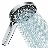 Cobbe Wassersparender Duschkopf, Großer Regendusche Mit 3 Strahlarten, Druckerhöhend, Schwarz/Chrom
