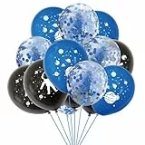 POPOYU 15 Stück Planeten Geburtstagsdeko,12 Zoll Weltraum Kindergeburtstag Party Ballons Astronaut Luftballon Kindergeburtstag Planeten Latexballons Deko für Astronaut Weltraum Geburtstag Party Dekor