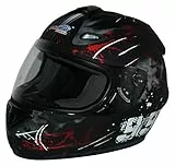 protectWEAR Motorradhelm FS-801-99R schwarz/rot-Gr.L
