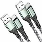 USB C Kable [2 Stück 2 m], 3,1 A Schnellladung Nylon Ladekabel für iPhone 15 Pro Max, Samsung S22 S21 S20 S10 S9 S8 S24 S23 Note 20, A72 A71 A52 A51, Pixel
