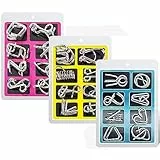 AiYoYo 24 Stück Knobelspiel für Erwachsene und Kinder Geduldspiele IQ Spiele Puzzle 3D Brainteaser Metall Puzzle mitgebsel Jungen Mädchen Spielzeug Geschenk für Weihnachten Ostern Geburtstag