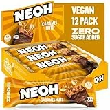 NEOH Vegan Low-Carb Keto Karamell-Nuss & Schokoladenriegel – Ohne Zugesetzten Zucker, Verführerisches Karamell & Knusprige Nüsse, Köstlich Reichhaltige Schokolade, 28g pro Riegel, Packung mit 12