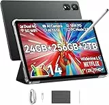 Blackview Tab16Pro Tablet 11 Zoll, Android 14 16GB RAM 256GB ROM (2TB TF) 4G LTE 5G WiFi Tablet mit Stift und Hülle, 13MP+8MP, 7700mAh, 2K Display Widevine L1, GPS