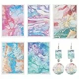 CRAFTYMELODY 5 Stück Transferpapier Für Polymer Clay 5 Stile Keramik Aquarell Und Ölzeichnungsthemen Transferpapier Unterglasur Aquarell Aufkleber