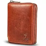 MATADOR Herren Geldbörse Leder #Granada mit edler Geschenk Box, Elegantes Portemonnaie Herren mit RFID Blocker, Luxus Geldbörse mit Reißverschluss und Viele Kartenfächer in Braun Vintage