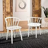SAFAVIEH Set of 2 Wooden Dining Chairs, in White
