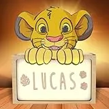 WONDEE Offizielle Disney König der Löwen Simba Lampe Personalisierte - Nachtlicht Kinder Baby und Dekoration Simba, Personalisierte Geschenke Baby und Kinder Madchen und Jungen, Disney Geschenkideen