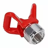 Tipps Spray Airless Spritzpistole Spitze Düse Metall Kunststoff Rot Airless Farbspritzpistole Spritzpistole Spitze Schutzdüse für Sitz Ersatz Universalwerkzeug Rot Neu