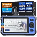 OBD2 Diagnosegerät, MUCAR 632 Diagnosegerät Auto Mit 15 Reset-Funktion + 4 Systemdiagnose (ECM/TCM/SRS/ABS), Auto Diagnosegerät Für Aktives Testen, CANFD-Protokoll, Kostenlose Updates