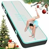 YITAHOME Air Matte Track,3M Tumbling Matte Kohlefaser Seiten mit Luftpumpe 10cm Hoch Tumbling Matte,Aufblasbar Gymnastikmatte Turnmatte für Training/Tumbling/Yoga/Outdoor/Fitness