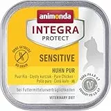 animonda INTEGRA PROTECT Sensitive Huhn Pur (16 x 100 g), Katzen Diätfutter bei Futtermittelallergie, sensitives Katzenfutter für allergische Katzen, Katzennassfutter ohne Getreide