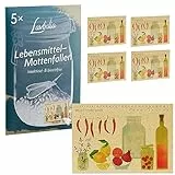 LAVODIA Lebensmittel Mottenfalle : 5 Lebensmittel Mottenfallen für Räume – Effektive Lebensmittelmotten Falle ohne Biozide – Lebensmittelmotten Klebefalle ohne Insektizide – Mottenfalle Lebensmittel