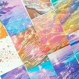 Arpaper Scrapbook Journaling Zubehör Stickers,PET Ocean Wasserwellen Musterpapier für Bullet Journal Fotoalbum,Notebook,DIY Journaling,Painting（The Color of The Sea 1）