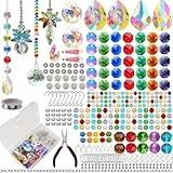 500pcs Crystal Suncacher-Sonnenfänger Innenfensterprisma Mondkristall Traumfänger Natürliche Heilsteine Regenbogenmacher Garten Auto Deko Outdoor