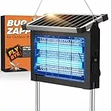 PRANITE Solar Mückenlampe 4000mAh USB-wiederaufladbar mit LED-Licht, tragbare Mückenabwehrlampe für Innen- und Außenbereiche sowie Reisen
