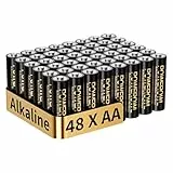 POWEROWL Batterien AA Alkaline Hochleistungs 48 Stück 1,5 V langlebige AA Batterie 10 Jahre Haltbarkeit (Nicht wiederaufladbar)