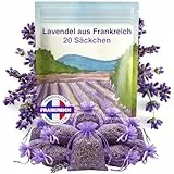 LAVENS® 20x Lavendel Duftsäckchen - Französische Provence Lavendel getrocknet – Mottenschutz für Kleiderschrank – Auto Duft und Raumduft – Schrank Duft – Lavendelsäckchen