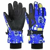 POPUBABI Handschuhe Kinder Wasserdicht Skihandschuhe Kinder Winter Fahrradhandschuhe Kinder Sport Laufhandschuhe für Klttern Snowboard Skifahren Radfahren Wandern