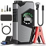 Auto Starthilfe Powerbank 3000A Spitzenstrom, 26800mAh Starthilfe Powerbank mit LCD-Display(Für alle Benzinmotor/8,0L Dieselmotoren), Starthilfegerät mit LED Taschenlampe, Q2 Jump Starter (K18)