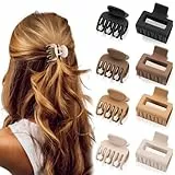 Aucuu Haarklammer Klein 8 Stück, Klauen Haarspangen, Mittelgroße Claw Clip, Small Hair Clip, Rutschfeste Haarspange, Haarspangen Damen für Dünnes Dickes Haar, Haarstyling-Zubehör für Frauen Mädchen