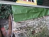 NOOR Holz-Abdeckplane Easy 90g/m² ca. 1,50 x 6m I Grüne, wasserdichte Abdeckung für Brennholz I Langlebige Schutzplane mit Ösen