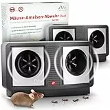 Gardigo Mäuseabwehr & Ameisen Abwehr mit Ultraschall - 2er Set I 30 kHz bis 65kHz - Frequenz regelbar | Ameisenabwehr, Mäuseschreck, Mäusevertreiber | Nagetierbekämpfung, Mäuse vertreiben