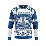 JAP Classic Blau - Lustiger Hässlicher Weihnachtspullover Für Damen und Herren Ugly Christmas Sweater - M