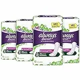 Always Discreet Inkontinenzeinlagen Normal (48 Binden) Gigapack, diskreter Schutz & hohe Saugstärke, geruchsneutralisierend, 4 x 12 Stück