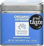 Organic Islands Bio Ysop von Naxos, Griechenland in Metallbox, 2er Pack x 30 g (Ingesamt: 60 g)