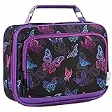 VX VONXURY Federmäppchen, großes Fassungsvermögen Federtasche, tragbarer Stift-Organizer mit 2 abnehmbaren Ebenen, 54 Stück, Maeppchen für Schule, Büro, Uni, Schmetterling, Make-up-Tasche
