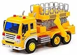 Polesie Hebebühne LKW Kinder Spielzeug City gelb Schwungrad Fahrzeug m. Licht Sound