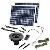 Esotec Schwimmender Solar-Fisch-Teichbelüfter Jet Flow 100/10000, Fernbedienung, Outdoor Teichpumpe mit 2x50Wp Solarmodule, 10000l/h Wasserumwälzung, 2x10m Fixierseile 101895