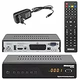 Megasat HD 390 – HD Sat-Receiver (DVB-S/DVB-S2, Mediaplayer, HDMI, Scart, 2 × USB, Display) – Schwarz