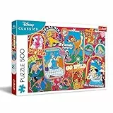 Trefl - Disney: Im Laufe der Jahre - Puzzle 500 Elements - Puzzle mit Disney Märchenfiguren, Bunte Collage, DIY, kreative Unterhaltung, Spaß, Klassische Puzzles für Erwachsene und Kinder ab 10 Jahren