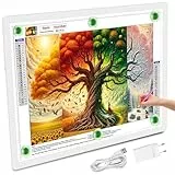 TOHETO A2 Leuchttisch für Diamantmalerei (64×46.6 CM), Große Magnetisch Leuchtkasten mit Seitliche Tasten, 3-Farbmodi LED Licht Pad zum Nachzeichnen, Lichtplatte Lichttafel zum Skizzieren, Zeichnen