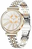 findtime Smartwatch Damen mit telefonfunktion Herzfrequenz Schlafmonitor Schrittzähler IP68 Wasserdicht Elegant Fitness Tracker Luxuriös Aktivitätstracker Klein Gold