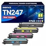 SODFACE TN-243CMYK TN247 Kompatibel für Brother TN 247 TN243 Toner für Brother MFC L3750CDW DCP-L3550CDW MFC-L3770CDW HL-L3210CW HL-L3230CDW MFC-L3730CW (Schwarz, Cyan, Gelb, Magenta, 4er-Pack)