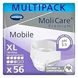 MoliCare Premium Mobile Einweghose: Diskrete Anwendung bei Inkontinenz für Frauen und Männer; 8 Tropfen, Gr. XL (80-120 cm Hüftumfang), 4x14 Stück