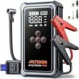 Joltekon 5000A Starthilfe Powerbank für Pkw mit 150PSI Kompressor 12V (Für alle Benziner und 10L Diesel), Auto Starthilfe Powerbank mit Zwangsstart & Auto-Abschaltung, Powerbank Starthilfe mit LED