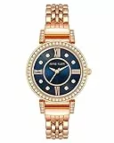 Anne Klein Premium Armbanduhr mit Kristallbesatz, AK/2928NVRG