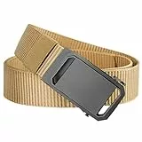 LEEXTON Verstellbarer Nylon Outdoor Stoff Gürtel Herren Automatische Schnalle Metallbeständiger Taktischer Gürtel für Sport und Freizeit