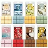 Salubrito Sommer Duftwachs für Duftlampe, Wax Melts für Kerzen Wärmer, 100% Sojawachs Raumduft Duftkerze - Meeresbrise, Tropischer Mojito, Rosa Insel, Frische Baumwolle, Kokosnuss, Ananas, Erdbeere