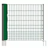 Kerbl 292219 Geflügelnetz 25 m, 112 cm Doppelspitze, ohne Strom, grün