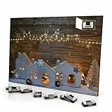 printplanet - Adventskalender mit Namen Muddern - gefüllt mit Schokoladen-Füllung - personalisiert mit Namens-Motiv Lichterkette - Schoko-Kalender, Weihnachtskalender