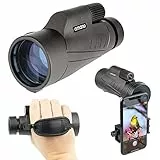 Omano Smithsonian 12x50 Monokular Teleskop mit Smartphone Adapter - Monokular für Erwachsene - Hochleistungs-Teleskop - Ideales Monokular für Vogelbeobachtung und Naturbegeisterte - HD Monokular