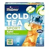 Meßmer Cold Tea Sport Apfel | Früchtetee | Kaltaufguss mit Zink und Vitamin C | ohne Zuckerzusatz | 14 Pyramidenbeutel
