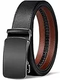 GSG SINCE 1998 Herren Gürtel 35mm ohne Löcher Ledergürtel Automatik Ratsche Gürtel Ideal für Anzug und Geschäftskleidung