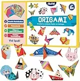 AluAbi Das Bunte Origami Kit für Kinder Ab 5-152 Blätter Papier, Origami Papier 72 Muster Mit Bastelanleitung Buch(14x14 cm)